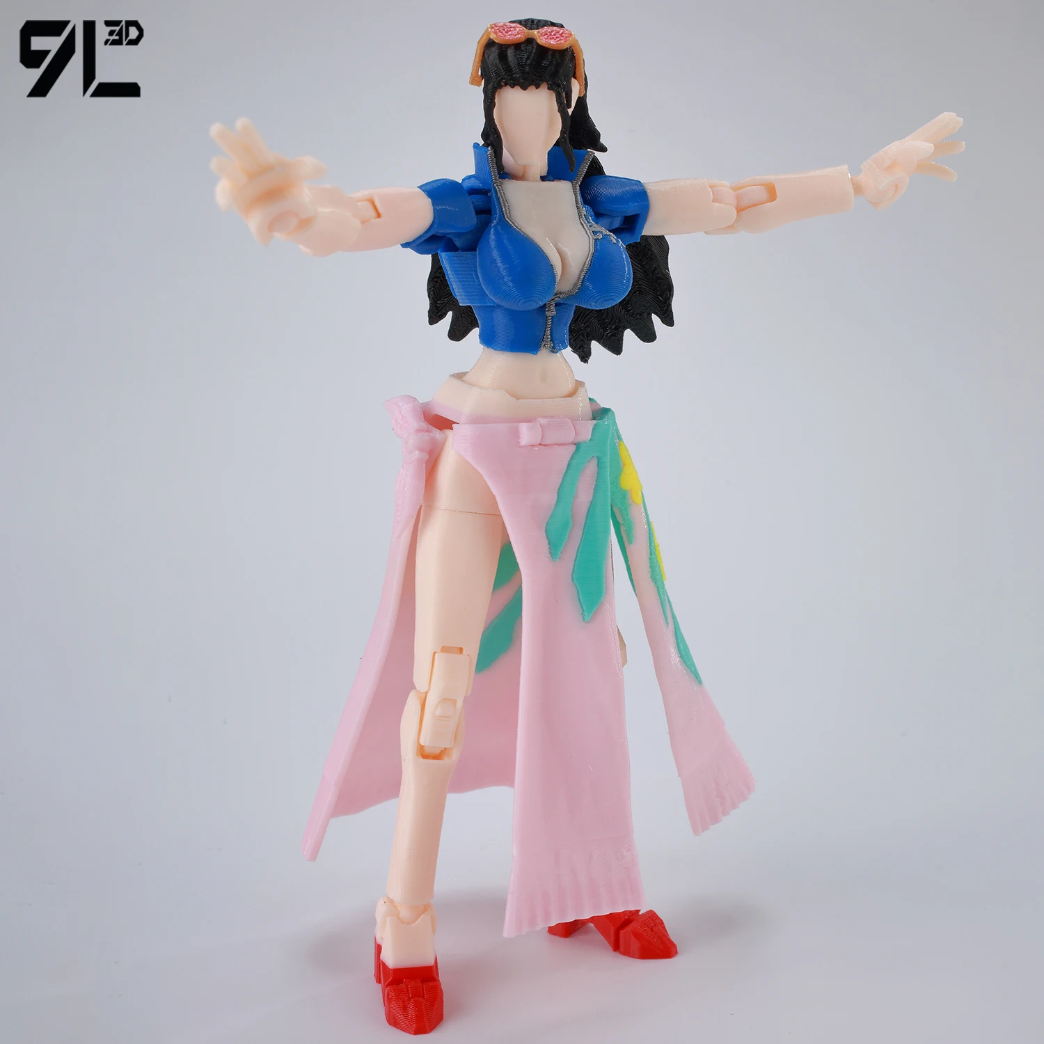 9L3D LUCKY13 วันพีซ โรบิน ​   ลูฟี่ ​   ฟิกเกอร์ไคจูหมายเลข 8 ท่าต่อสู้ แบบข้อต่อหลายจุด โมเดลแอคชั่น ของเล่นสร้างสรรค์ ตกแต่ง อนิเมชั่น