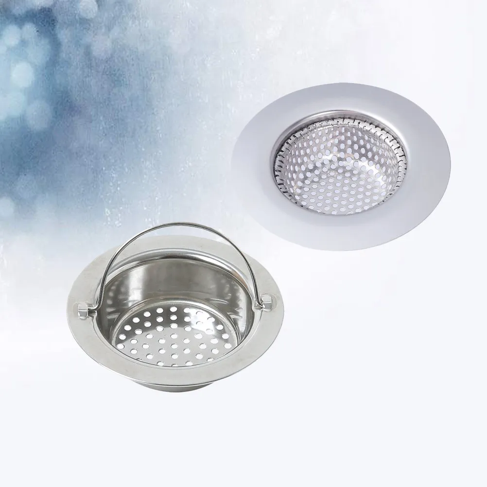 

2Pcs Heavy Duty Sink Water Plug Filter Covers for Home Kitchen Bathroom Drain Strainer to Prevent Clogs Stainless