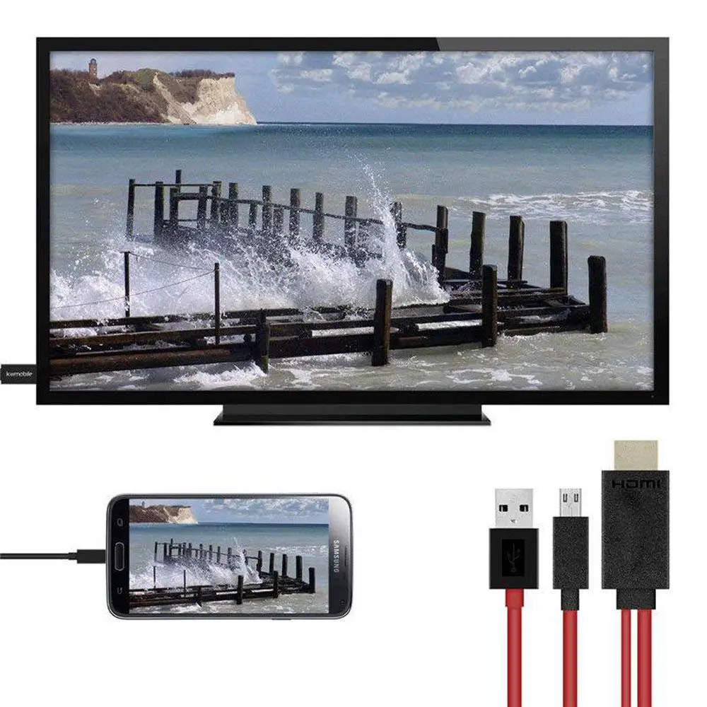 1 PC Micro USB to HDMI Adapter Cable Signal Transmission TV Cable Adapter  for Android Phone HDTV