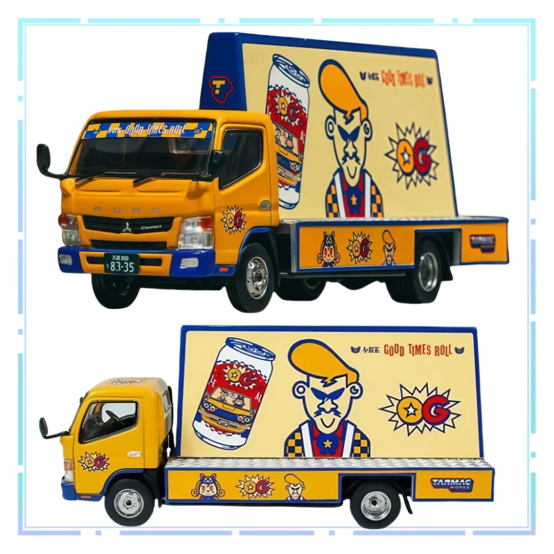 

Tarmac Works1:64 Mitsubishi Fuso Canter OG Alloy Car Yellow Pallet Truck Simulation Collection Vehicle Ornaments Models Gifts