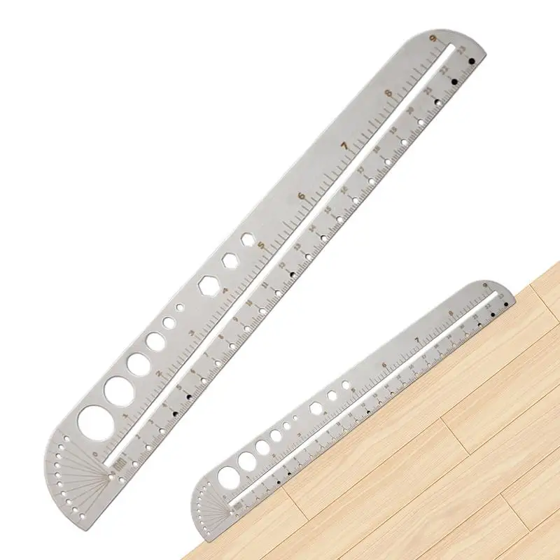 

Geometric Ruler Stainless Steel Scale Ruler Metal Ruler Scale Ruler Multifunctional Drafting Tools & Kits For Architects