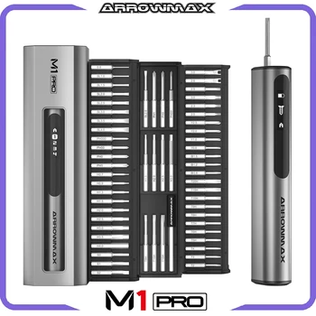 ARROWMAX M1 プロスマート電動ドライバーセットタッチコントロール 5 ギアトルク充電式コードレス精密ドライバーキット新