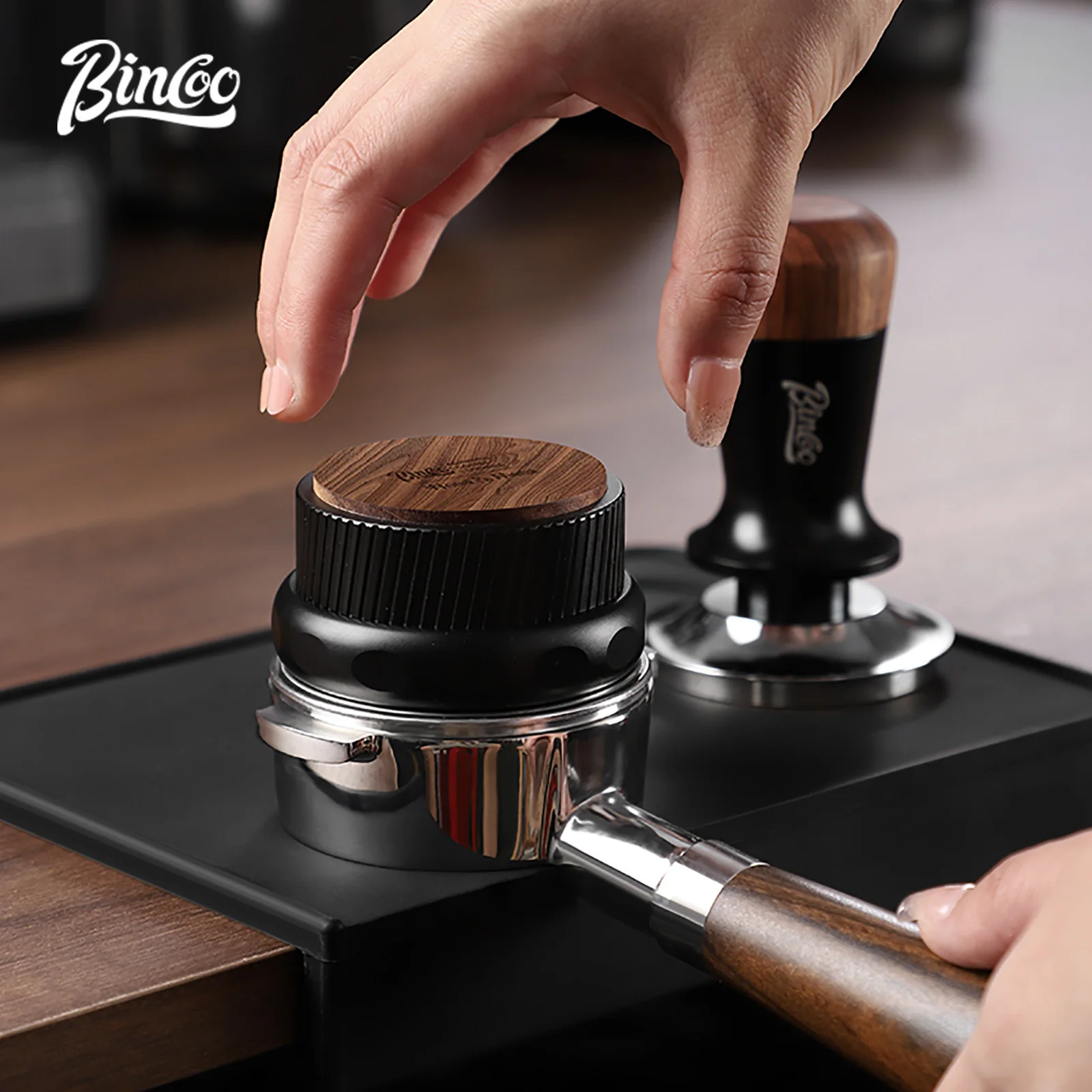 

Bincoo 51mm/58mm Espresso Distribution Tool, Adjustable Depth Coffee Distribution-Espresso Coffee Leveler Tool for Portafilter