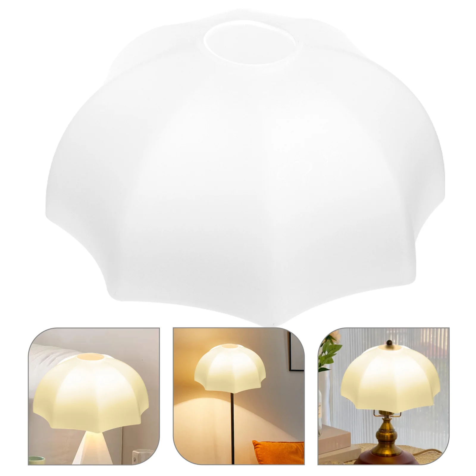 

White Glass Lamp Shade for Ceiling Modern Nordic Style Decorative Hanging Lamp Cover Replacement Chandelier Light Fixture