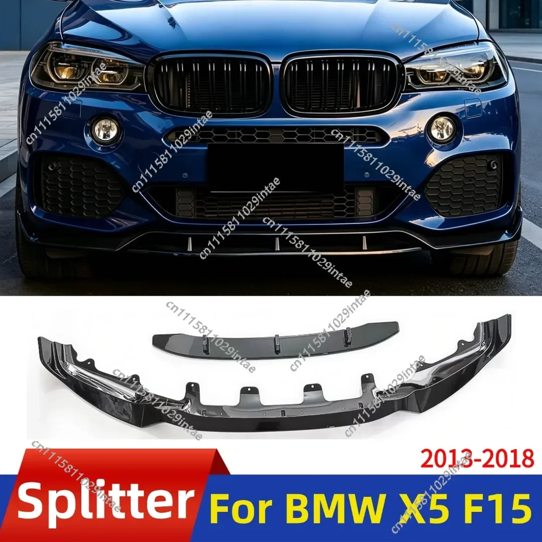 Front Bumper Lip Chin Air Dam Deflector Protector Tuning Accessories Body Kit Air Dam MP Style For BMW X5 F15 M Sport 2013-2018