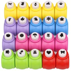 Random 10 Piece Mini Embossing Punch Set, Mixed Colors, Creative Portable Paper Craforations,t Cutting and Embossing Tools for D