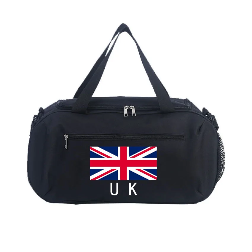 

Gym Bag Waterproof Fitness Bag Sport Men Women Bag Fitness Portable Bags United Kingdom Flag Printed Yoga Sports Travel Bags