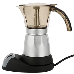 220V Plug-in Coffee Appliance Office Coffee Pot Coffee Machine Convenient Aluminum Electric Heating Mocha Pot