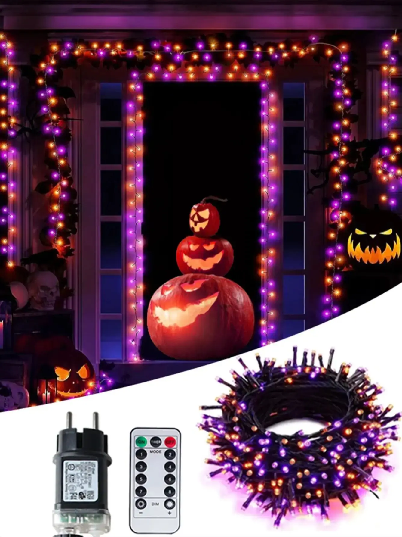 Lampki LED zewnętrzne 110V/220V 10M-100M, lampki choinkowe, girlanda, dekoracja ślubna, imprezowa, ogrodowa, świąteczna. — 2