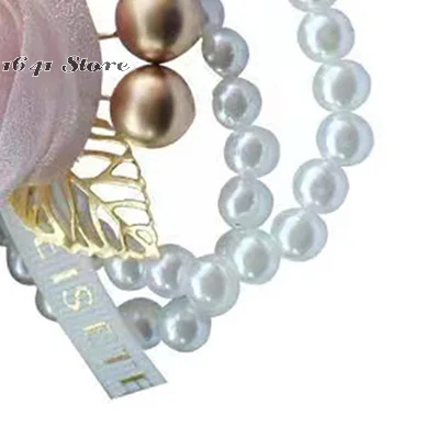 （NEW）Elegant Charming Bridesmaid Bracelet with Roses Wrist Ornament Young Trendy Ribbon Band Fashion Jewelry Accessory Gift