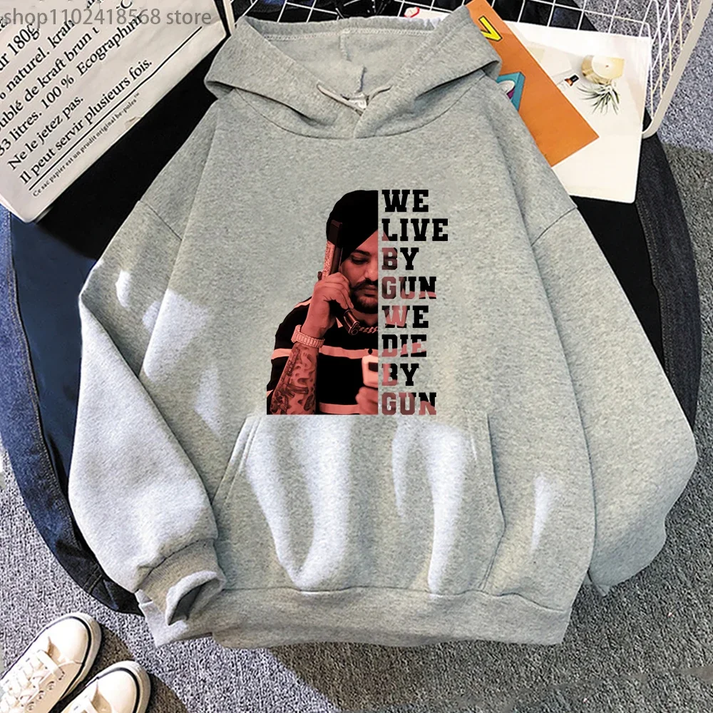 Sidhu-Sudadera con capucha de alce Wala para hombre y mujer, ropa Harajuku de rapero indio, Tops de manga larga con patrón de cuello redondo