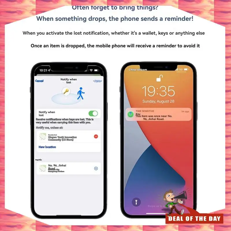 24-Hour Delivery Mini Smart GPS Tracker 3Pcs Set For Iphone Find My App, Key Finder High-Precision Location Tracking Position Re