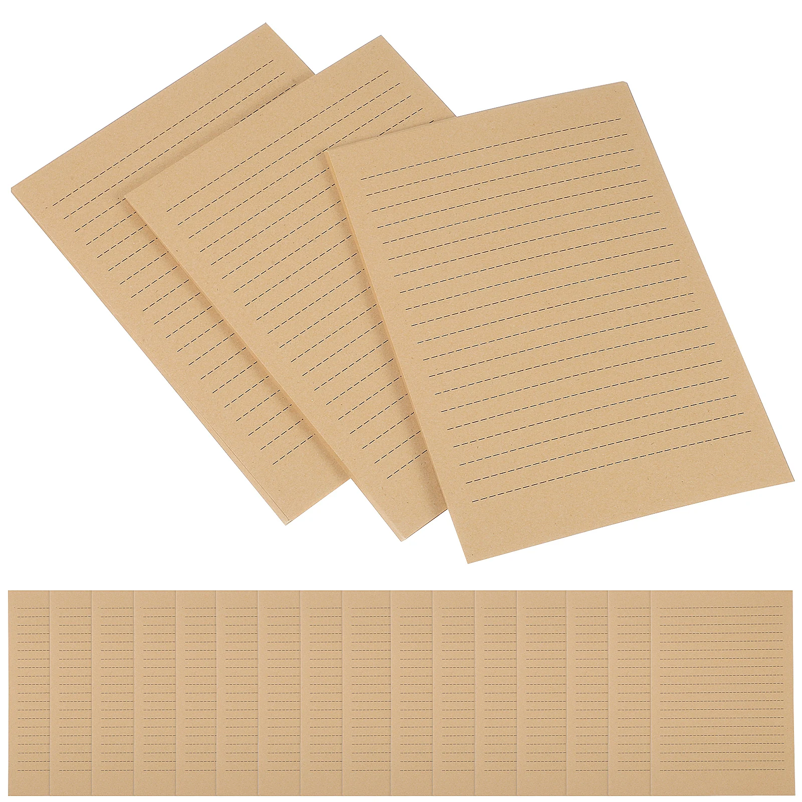 

200 Sheets Kraft Letter Paper A5 Lined 21x14 5cm Vintage Writing Supplies Stationery Greeting Cards Invitation Decorative Paper