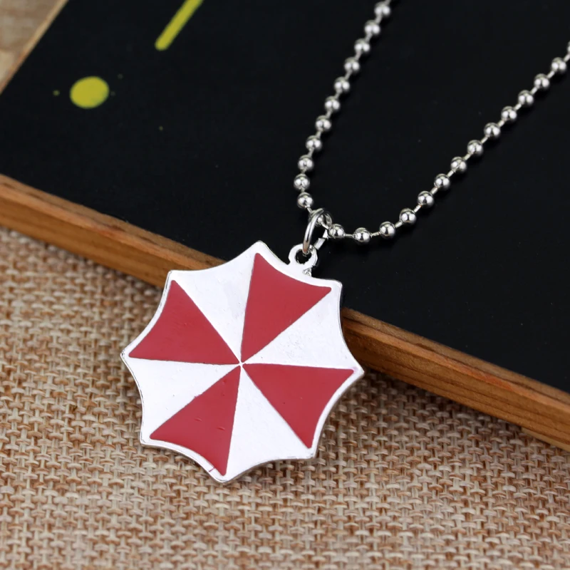 Vintage Fashion Red Umbrella Pendant Necklace Cool Stylish Movie Accessory Chain Jewelry Gift for Fans Collection view 2