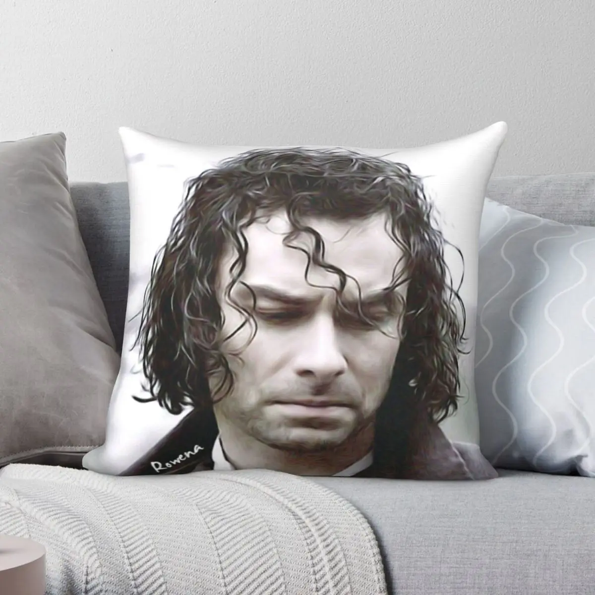 Aidan Turner Pillowcase Polyester Linen Velvet Printed Zip Decor Throw Pillow Case Home Cushion Cover