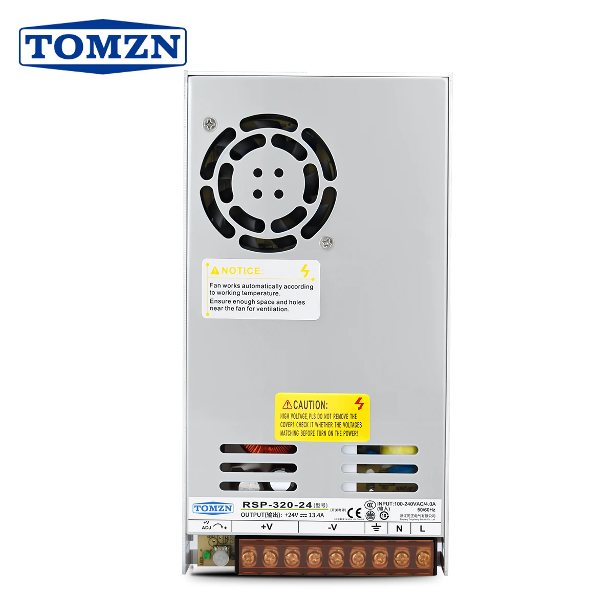 TOMZN RSP series 320W AC-DC SMPS Switching power supply input 100-240V output 12V 24V 48V adjustable PFC CCCV High Power for PLC
