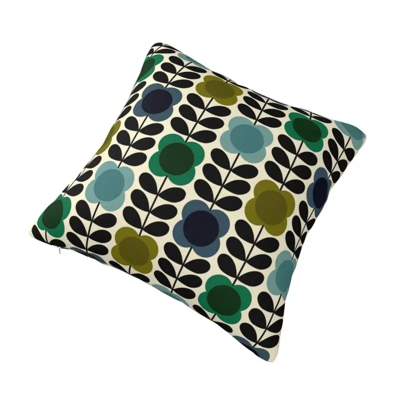 Custom Orla Kiely Spot Flower Stem Blue Green Luxury Pillow Cover Sofa Cushion