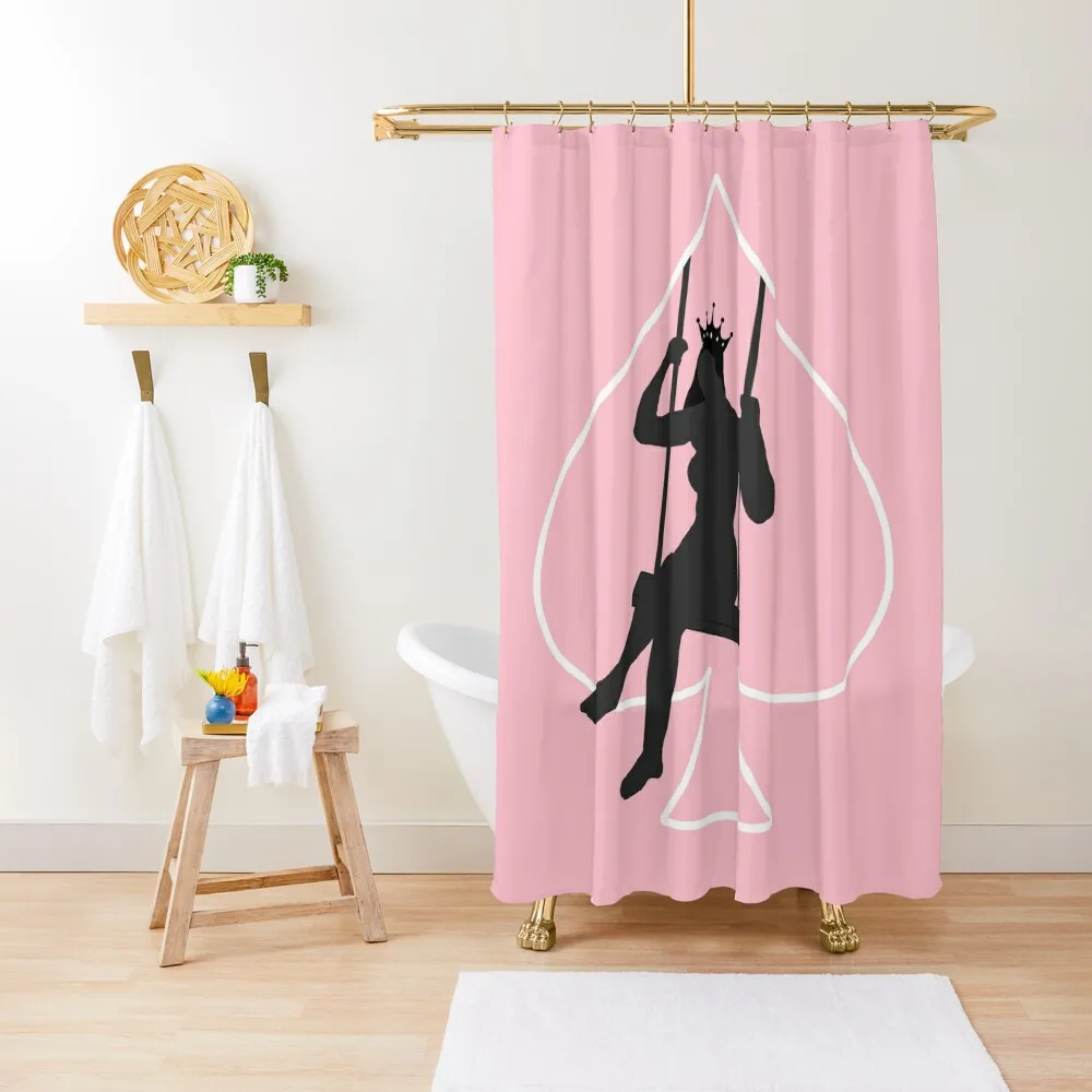 

Queen of spades Swinging Out Shower Curtain For The Bathroom For Bathroom Shower Bathroom Curtain