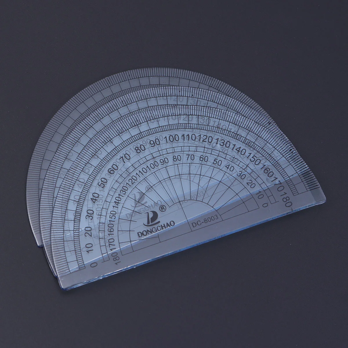 Transportador de matemáticas de plástico transparente, transportador de 180 grados para medición de ángulo, suministros escolares y de oficina para estudiantes, 36 Uds.