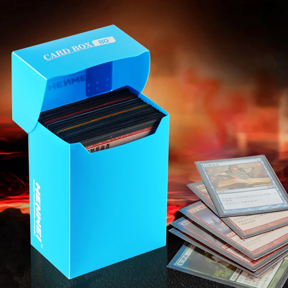 80+ Portable Card Deck Box Multi-color Cards Case for PTCG/MGT/YGO/Gathering PP Storage Box with Divider