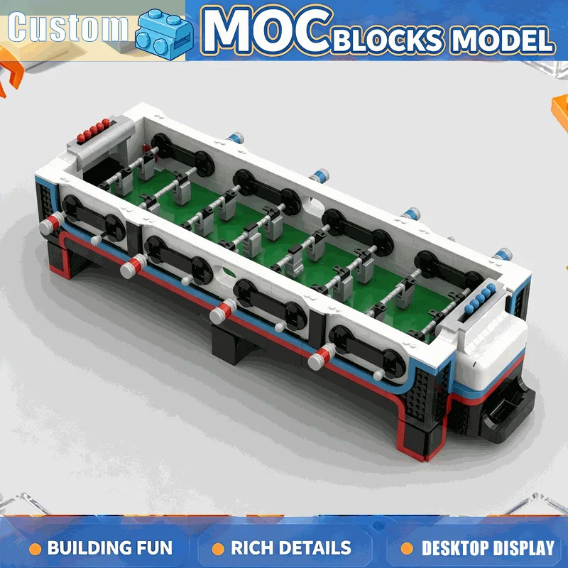 2830PCS MOC Full Size Table Football Building Blocks Interactive Sports Game Model Creative DIY Assembly Set Room Display Gifts