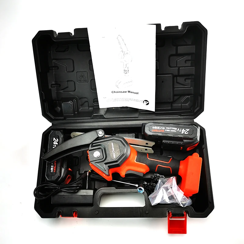6 بوصة منشار كهربائي بيد واحدة 2 بطاريات سلاسل لتقوم بها بنفسك قاطع خشب لاسلكي لتقليم الحديقة أداة قابلة للشحن