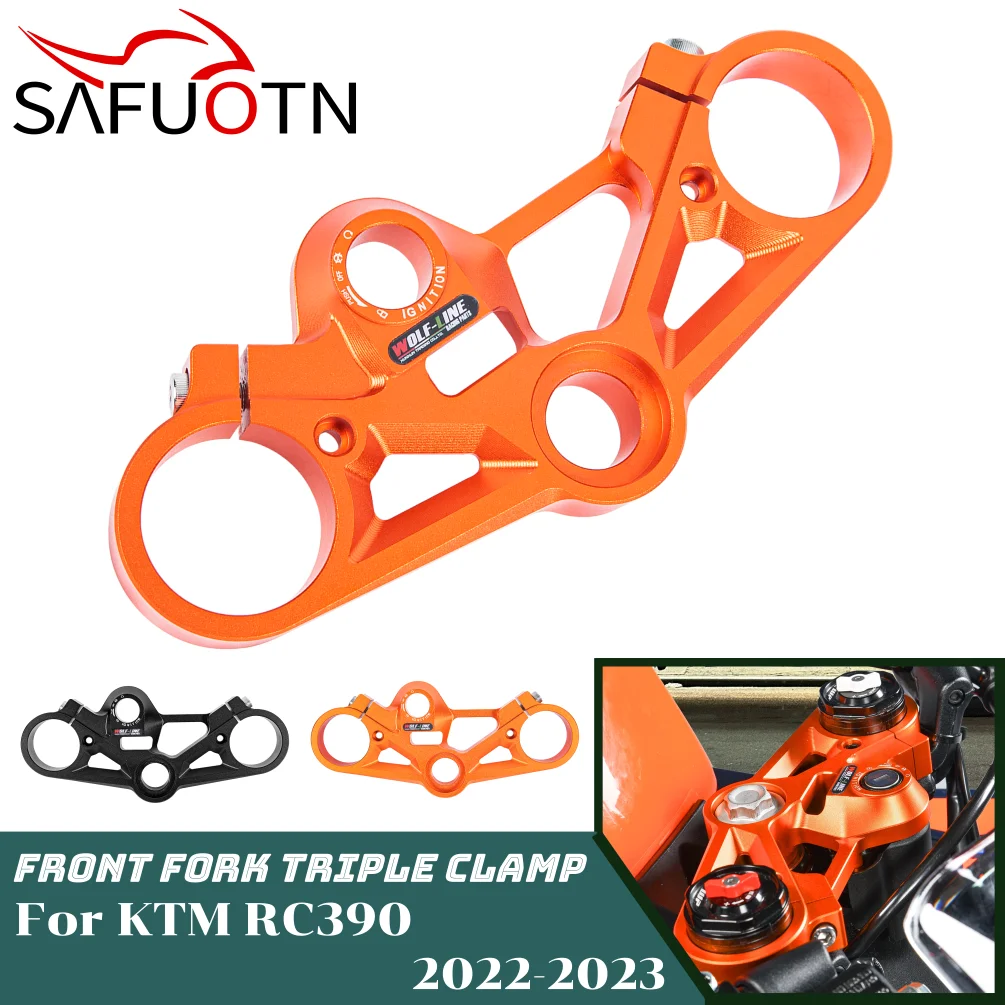 Support de guidon de moto pour KTM, support de fourche avant, triple arbre supérieur, pince supérieure, KTM RC 390, 2022, 2023, 2024, RC390