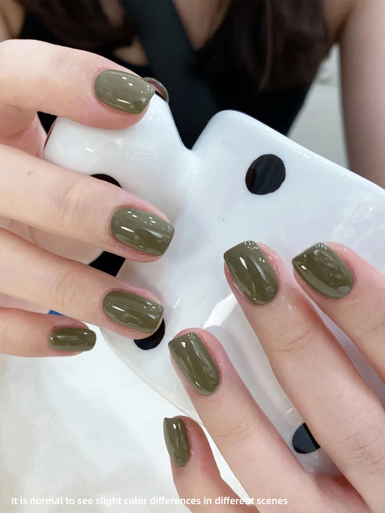 1pc 15ml Olive Green Gel Nail Polish Starter Pure Soak Off No Wipe Nail Gel Polish Suitable For All Seasons