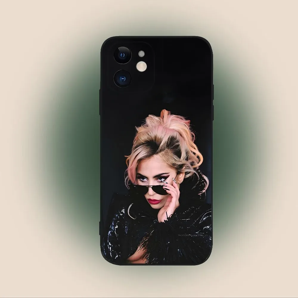 Singer L-Lady Gaga Phone Case For iPhone 15,14,13,12,11,Plus,Pro Max,XS,X,XR,SE,Mini,8,7 Soft Silicone Black Cover