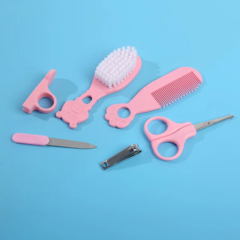 Kit de Soins pour Bébé, Outils de Sécurité pour Nouveau-Né, Analyste d'Hygiène, Ensemble de Toilettage, Tondeuse à Ongles, Ciseaux, Peigne, 4 Pièces/Ensemble