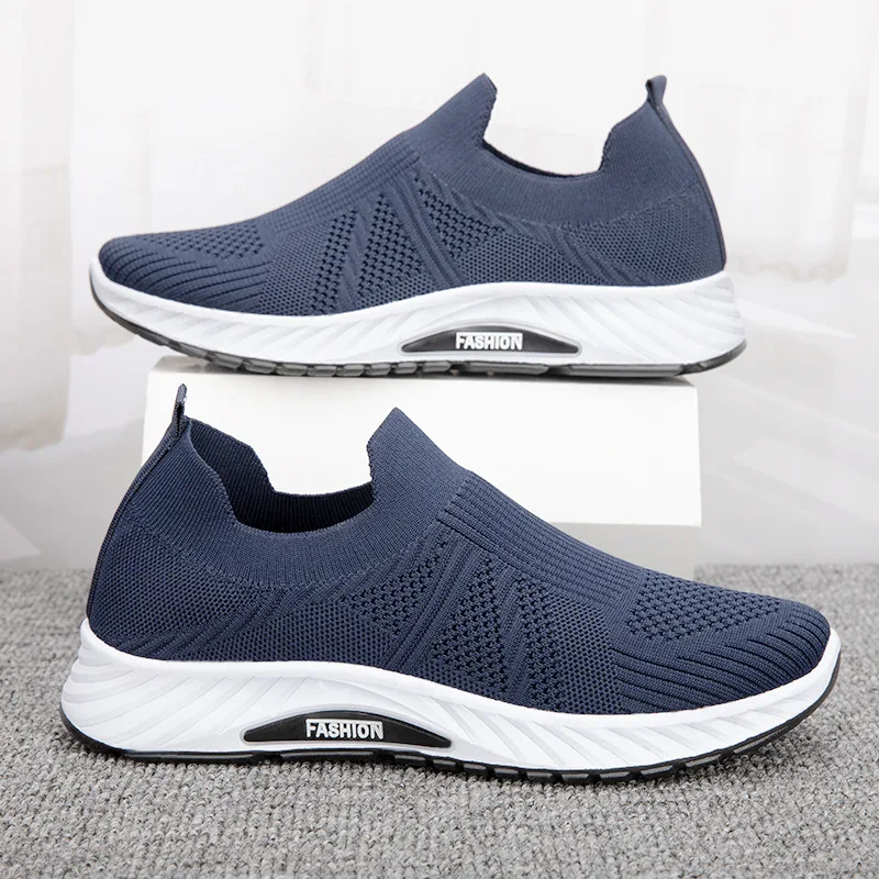 2024 Summer New Cloth Shoes Soft Sole Comfortable Casual Single Shoes Mesh Breathable Solid Color Sports Walking Shoes