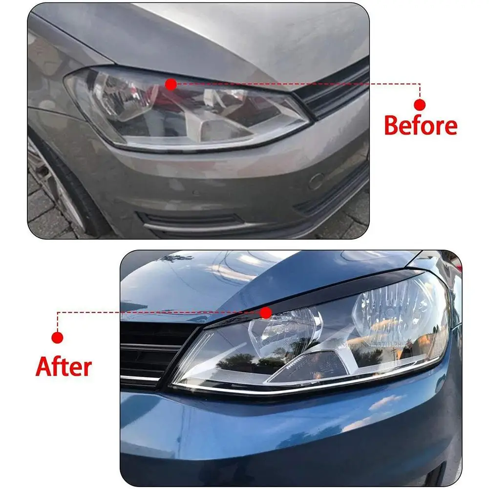 

Накладка на крышку для фар автомобиля, брови и век для VOLKSWAGEN VW Golf 7 7,5 VII GTD R MK7 MK7.5 2013-2019, привлекательные наклейки
