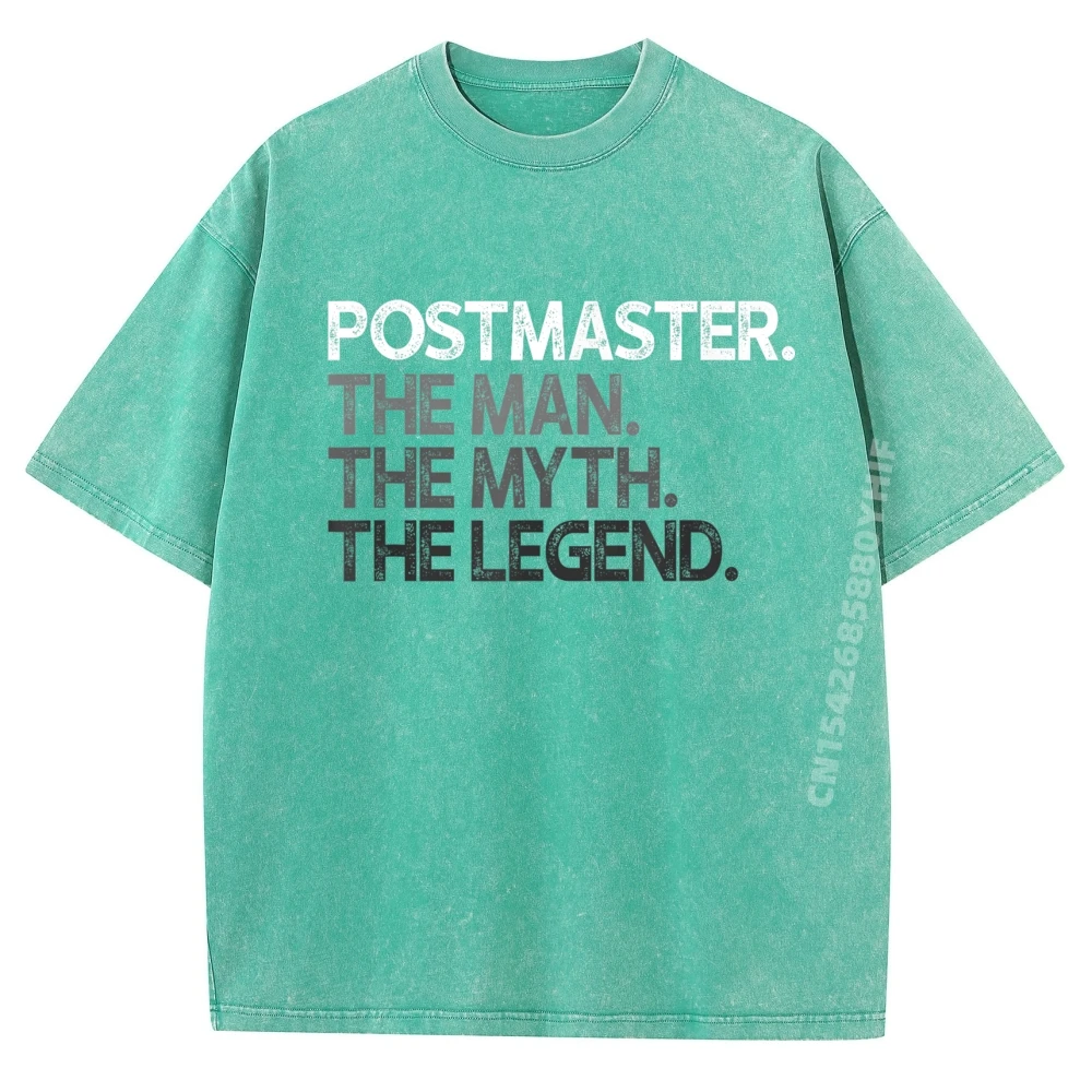 

Postmaster The Man Myth Legend Графические футболки Роскошные футболки Мужские потертые топы и футболки в стиле ретро Футболки с уличным принтом