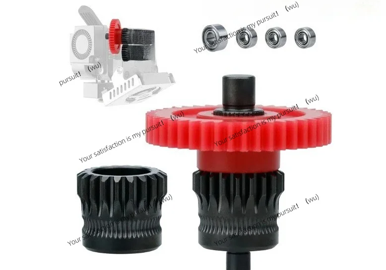 For Creality Ender3 Sprite 3D Printer Hardened Steel Integrated Dual Gear Extruder Nickel Plated Nano Coating Upgrade Spare