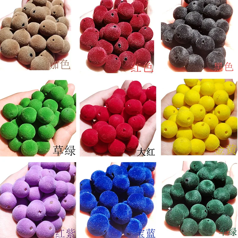 

Newest Round Acrylic Velvet Jewelry Gumball Beads 200pcs 14mm 16mm Loose Bubblegum Necklace Earring Bracelet Beading Material