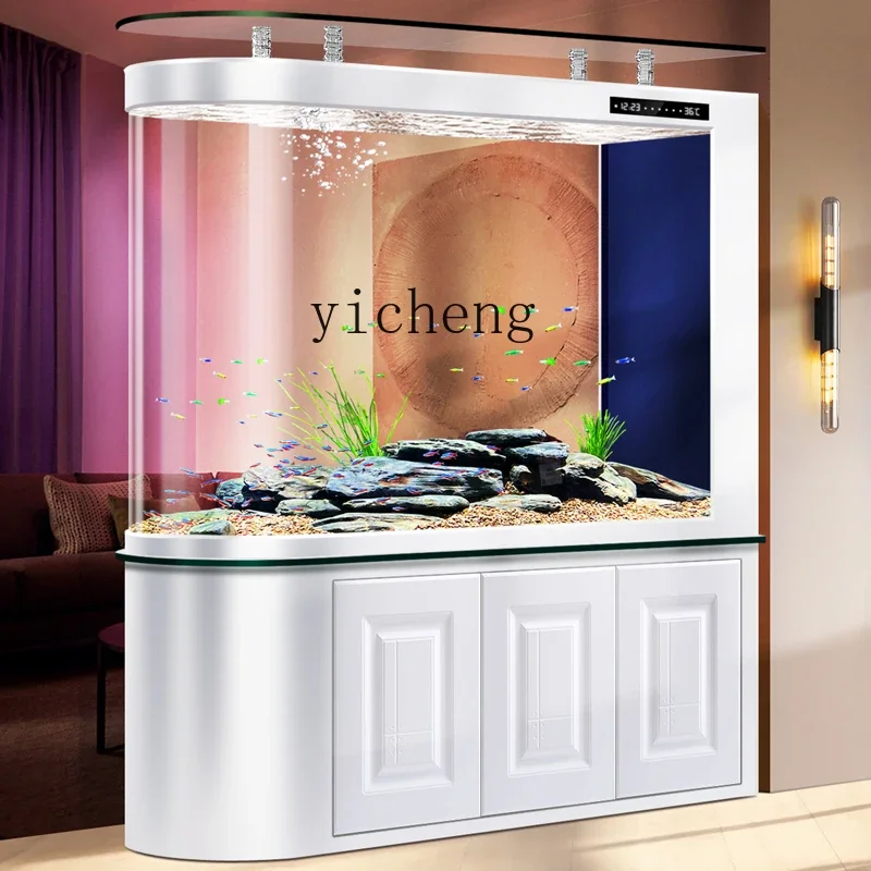 

XL household screen partition fish tank aquarium explosion-proof glass bottom filter water-free