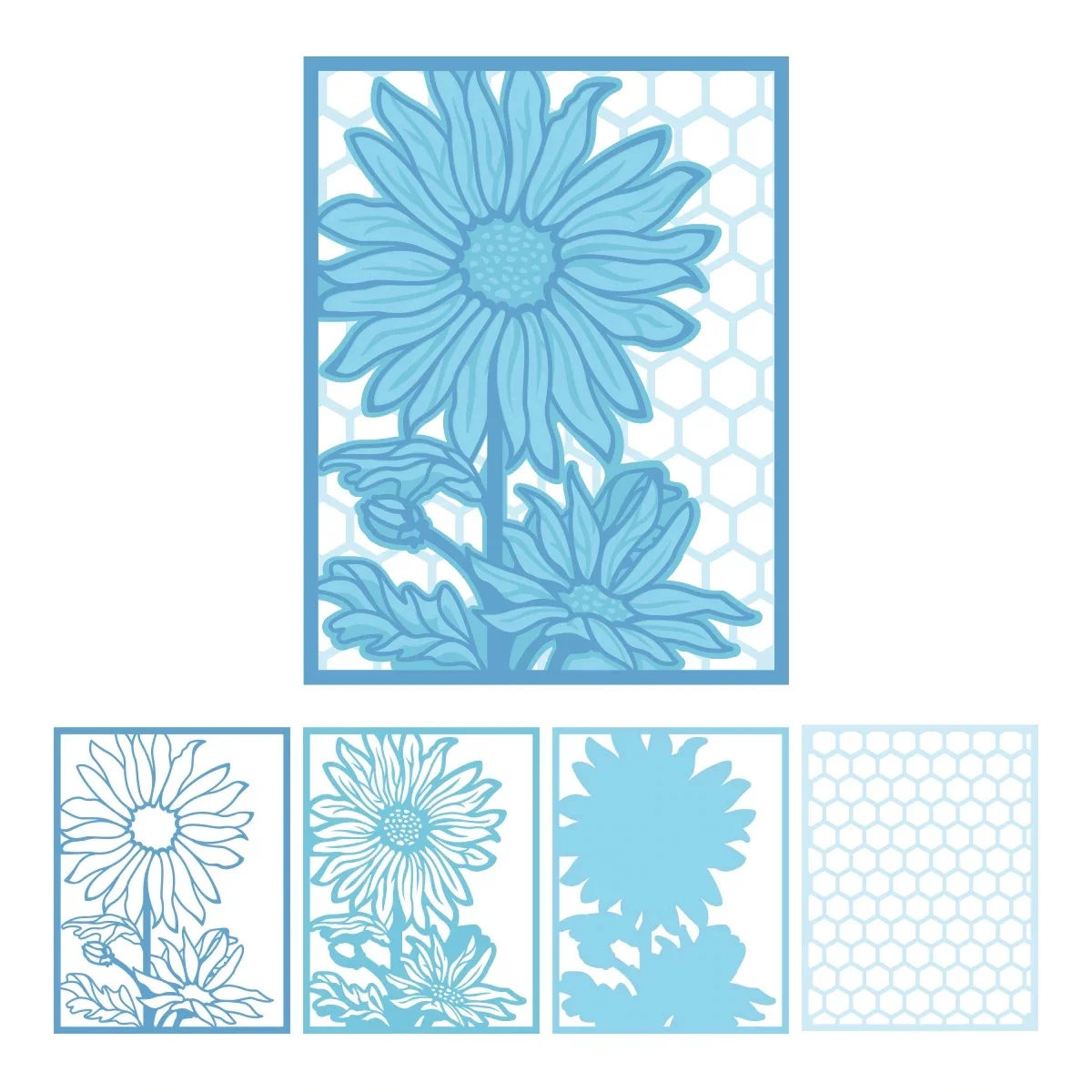 

Layered Sunflower Background 2025 New Metal Cutting Dies Scrapbooking for Paper Making Frame Card Craft Supplies No Stamps