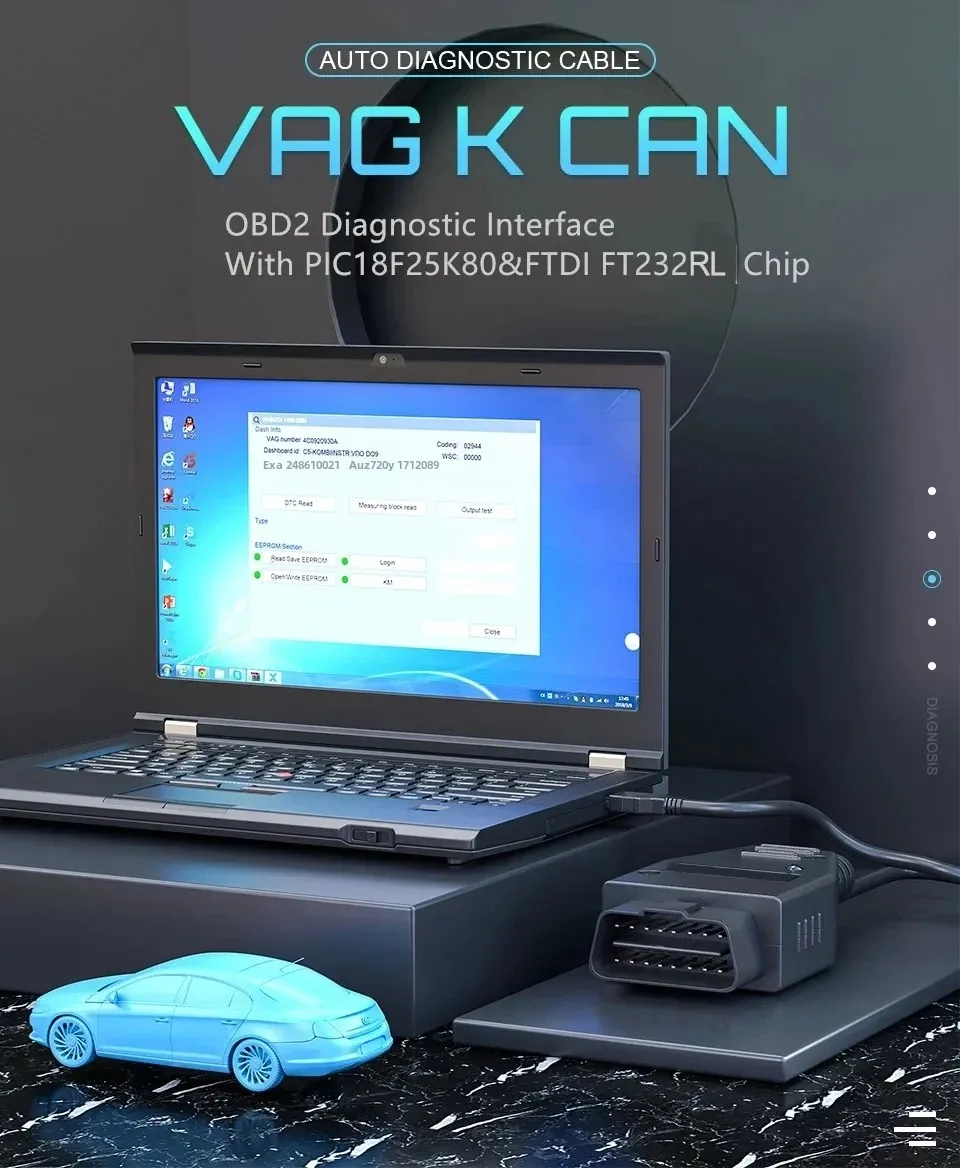 VAG K+CAN Commander Software version 1.4 Diagnostic Cable diagnose via CAN and Special function via K-Line works for VW,SEAT