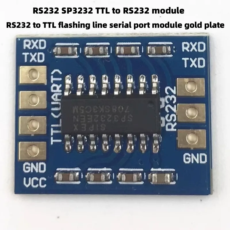 RS232 SP3232 TTL to RS232 module RS232 to TTL flashing line serial port module gold-plated board