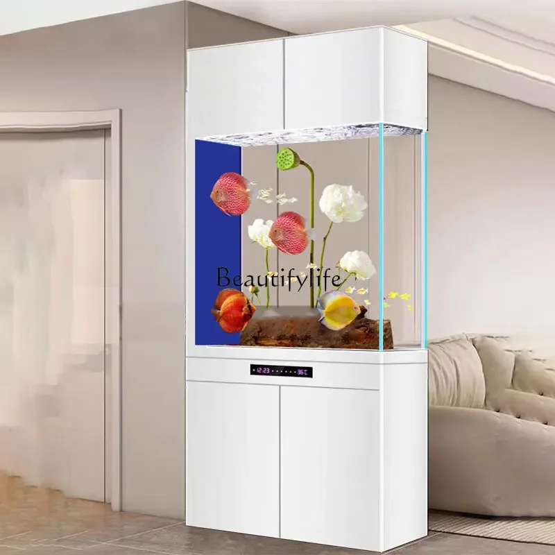 FG-*Ultra-white glass fish tank screen partition wall floor aquarium free of water change