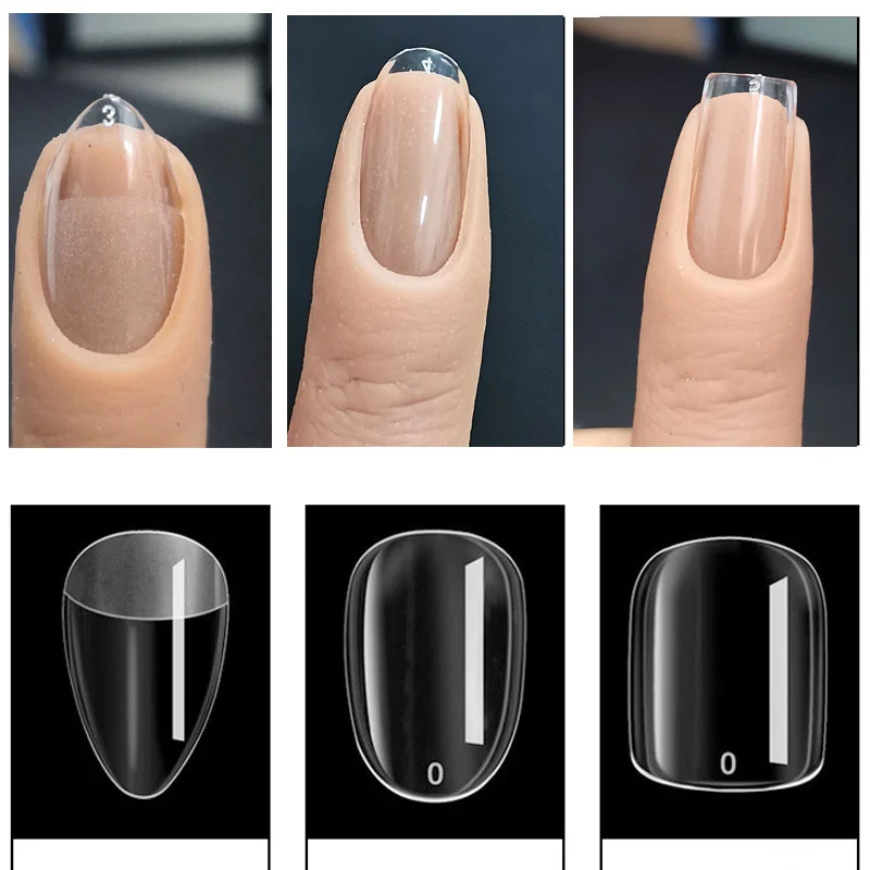 1 Bag XS Short False Nails Tips For Nail Extension Gel X Capsule Press On Nails Square Oval Almond Artificial Fake Nail Tips