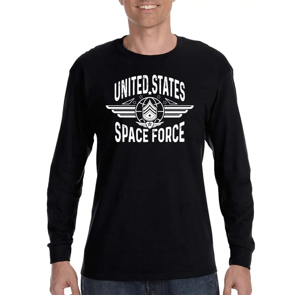 XtraFly Apparel Men's United States Space Force Guardian UFO Long Sleeve T-Shirt Unisex T-shirts For Men Women