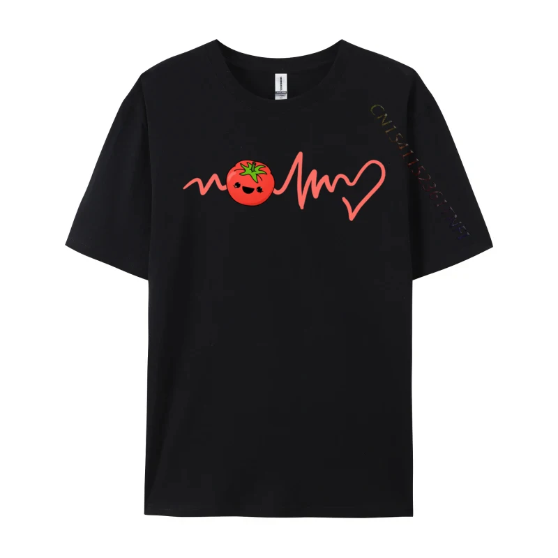 

Kawaii Tomato Heartbeat Tops Shirt Kawaii Macaron Heartbeat Summer Loose Europe Cotton Boy Tshirts Europe T Shirts