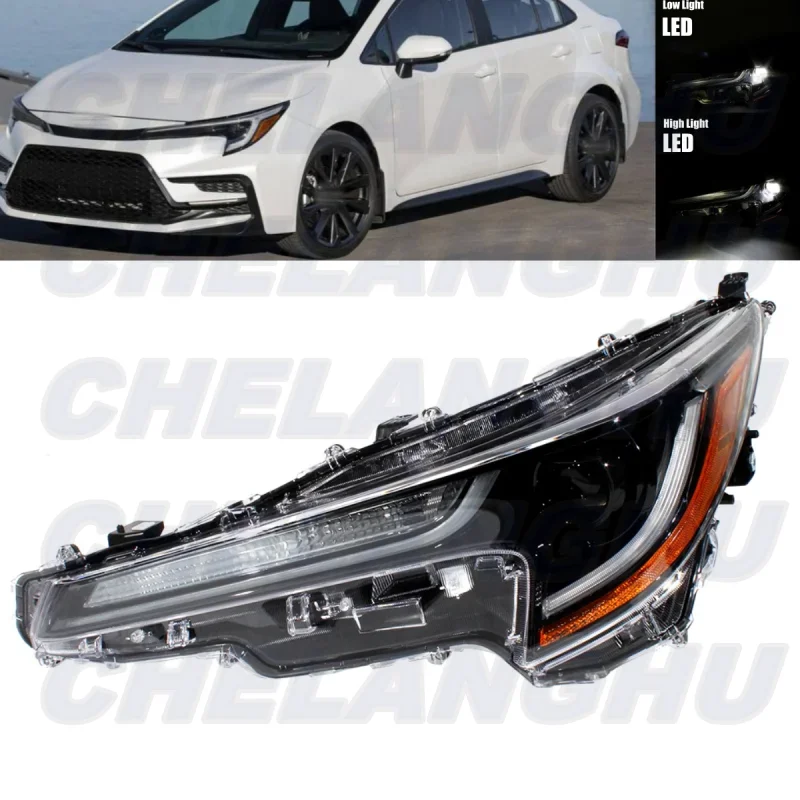 

LED HeadLight For Toyota Corolla SE 2023 2024 Left Side Front HeadLamp DRL With LED Bulbs car accessories 81150-12N20