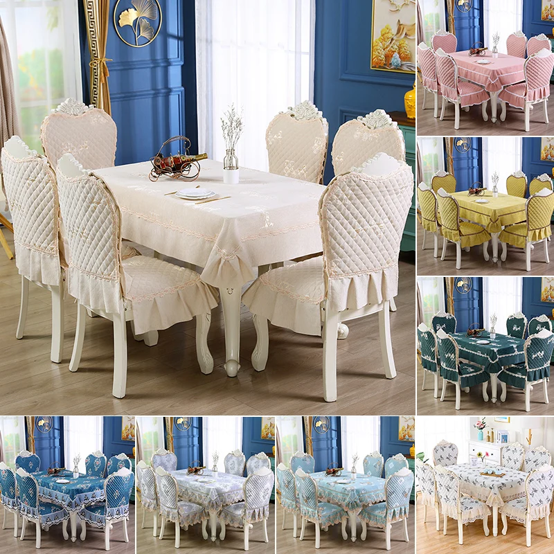 European-style Tablecloth Dining Chair Cover Set Enlarge Cover Simple Universal Rectangular Tablecloth Dining Chairs Cover