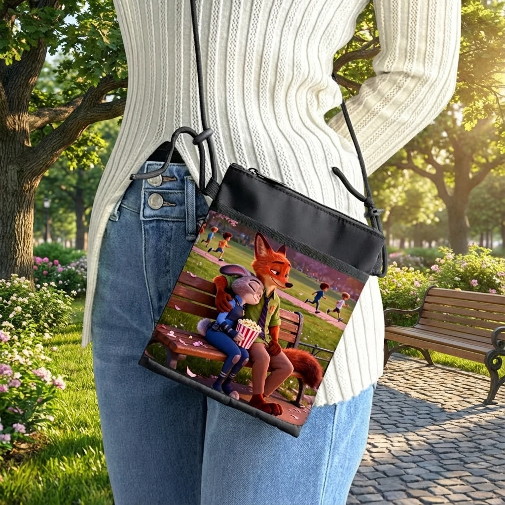 

2025 Zootopia2 Zootopia Сумка для телефона Сумка через плечо Большая вместительная дорожная портативная сумка на плечо для женщин и мужчин Мода