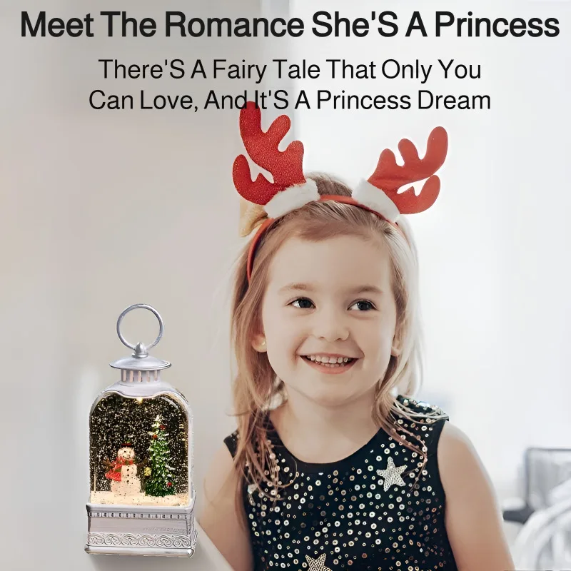 كرة ثلج عيد الميلاد مع ثلج متساقط آلي مدمج في عيد الميلاد كارولز LED ضوء زينة عيد الميلاد هدية حفلة منزلية