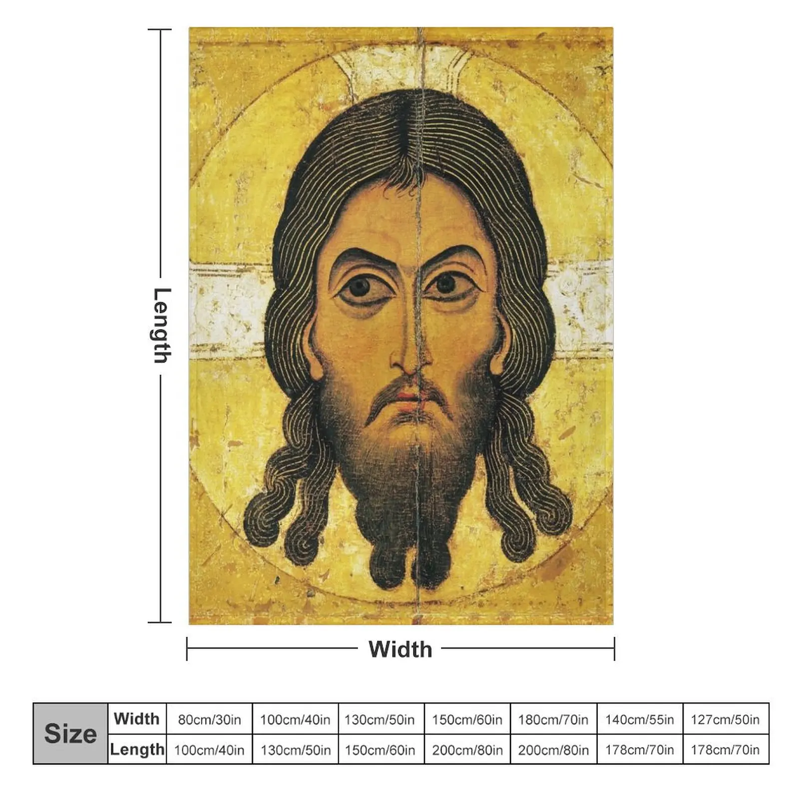 Jesus: Image of Edessa, Mandylion Throw Blanket Custom Cute Blankets