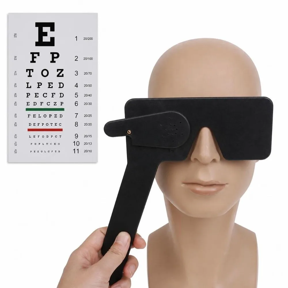 Black Eye-occluding Paddle for Vision Testing Handheld ABS Material Optometry Tool Easy To Use Optometry Accessories