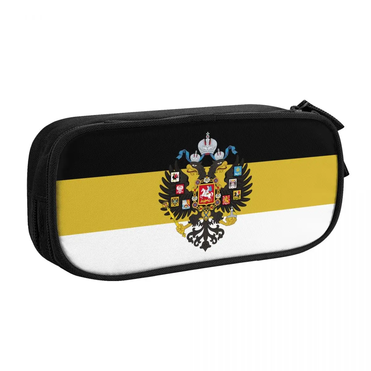 Custom Russian Empire Flag Cute Pencil Cases Girls Boys Large Capacity Russia Proud Pencil Box Student School